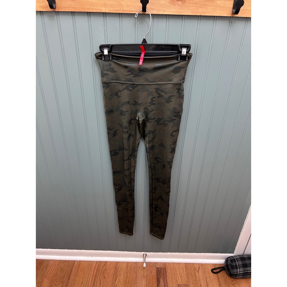 SPANX Camo Seamless High Waist Leggings Women S/P Green‎ Black Slimming